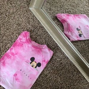 Pink Tie dye - Mickey pocket tee
